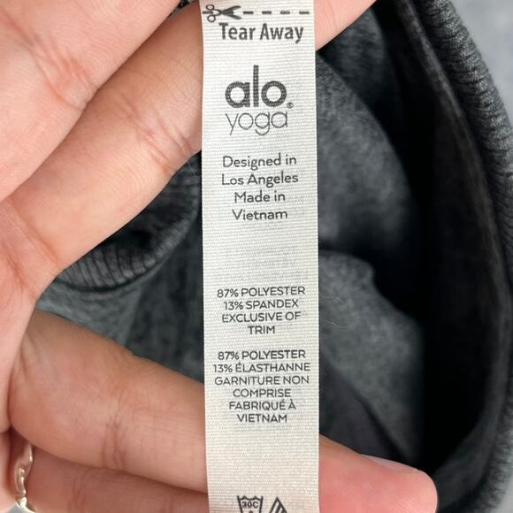 Alo Yoga Alo Soft High Waist Sheila Leggings XS color block Grey Black 7/8 - Picture 5 of 5